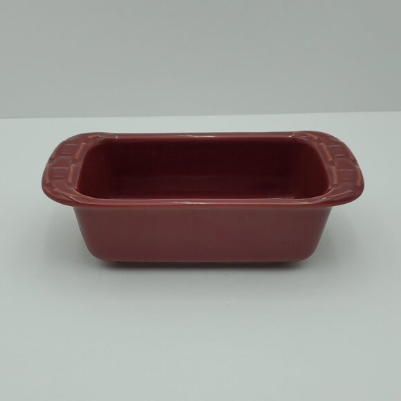 Longaberger Woven Traditions Paprika Small Loaf Dish Loaf Pan - Picture 1 of 5
